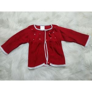 Antonella Kids Brand Cardigan Sweater Red White